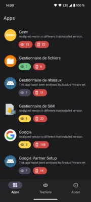 App exodus privacy
