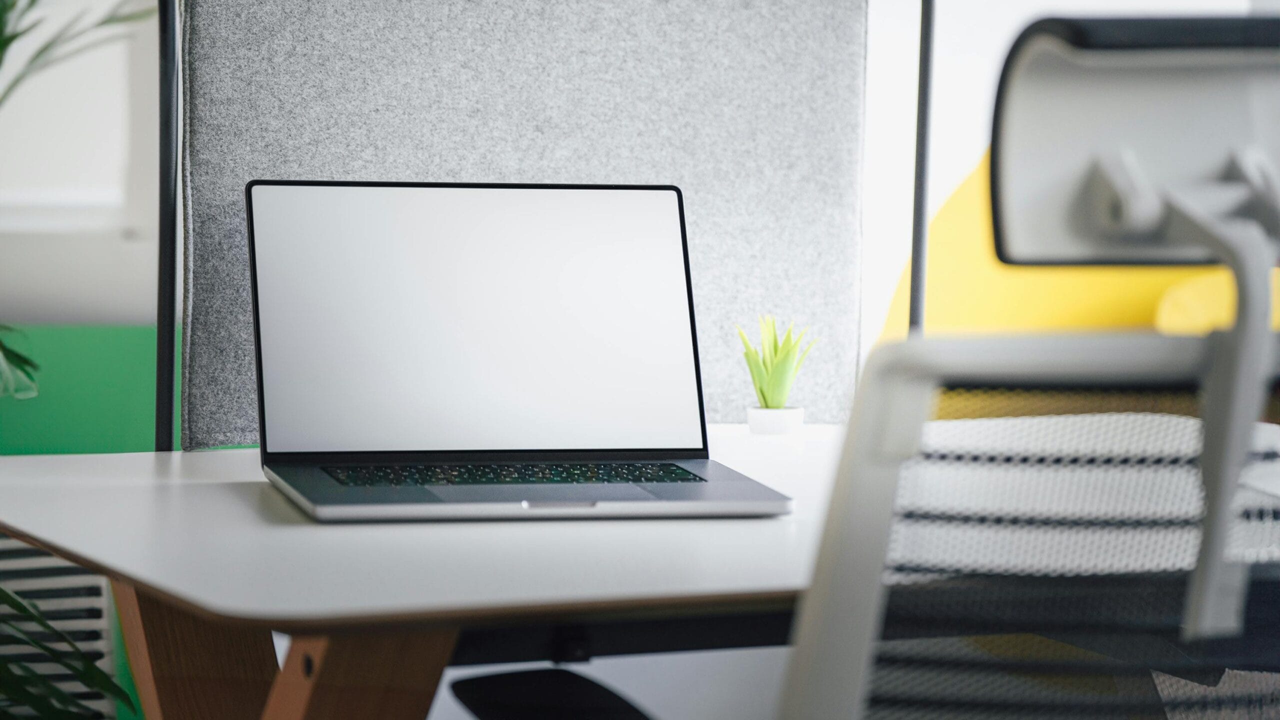 Blank laptop screen mockup