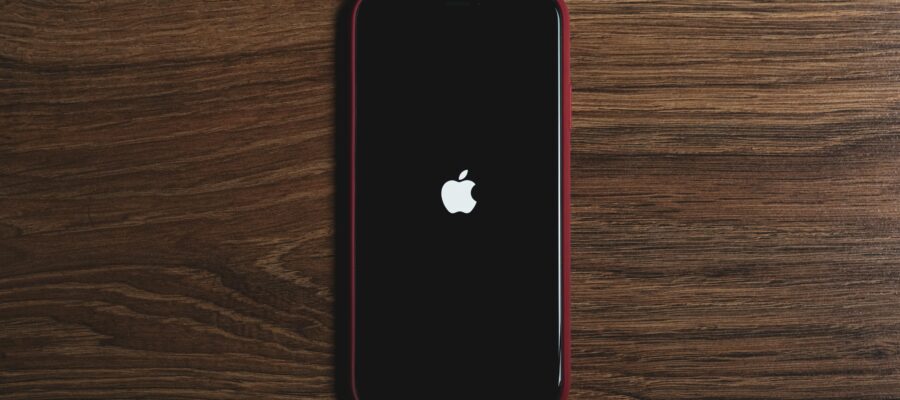 iPhone with Apple logo