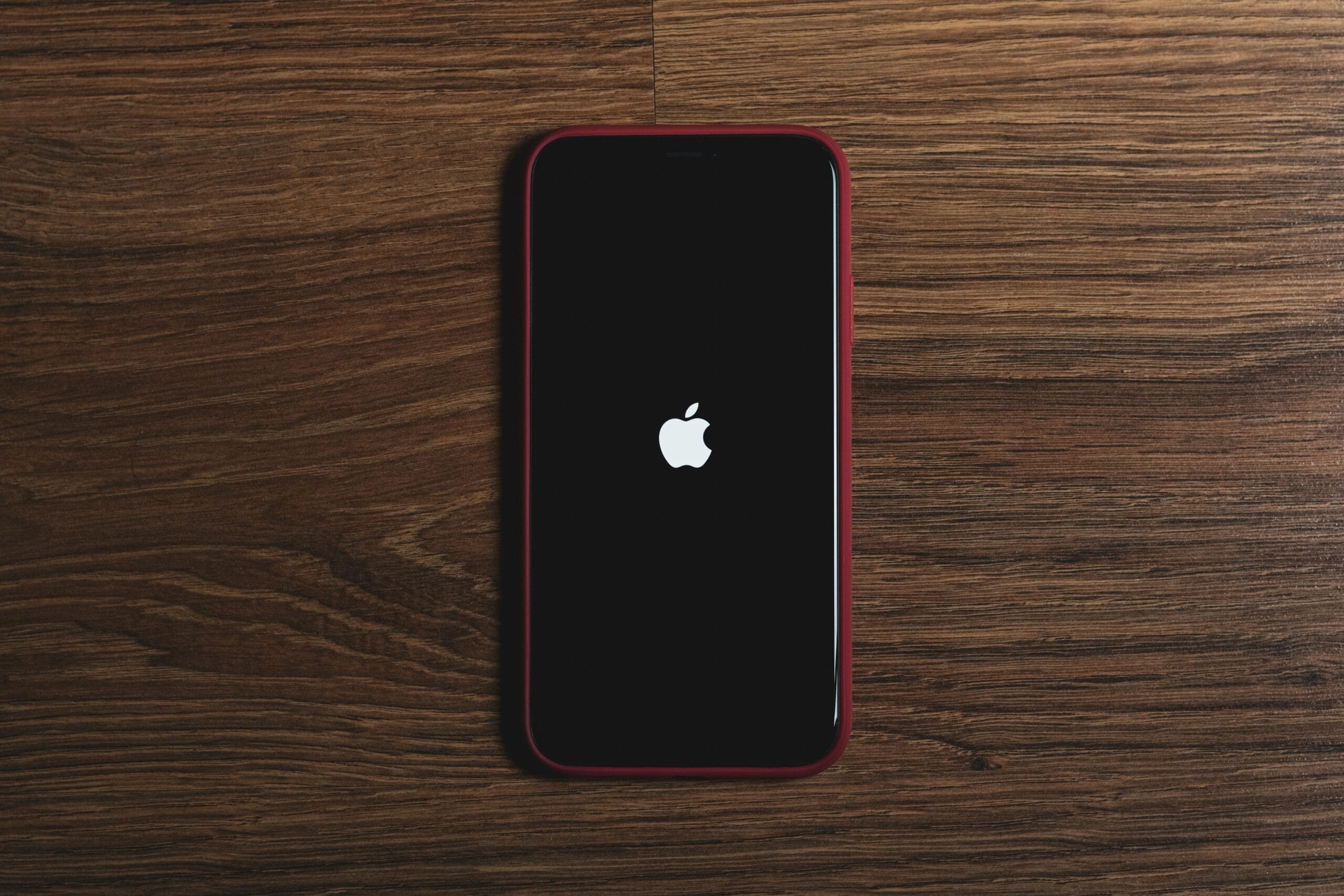 iPhone with Apple logo