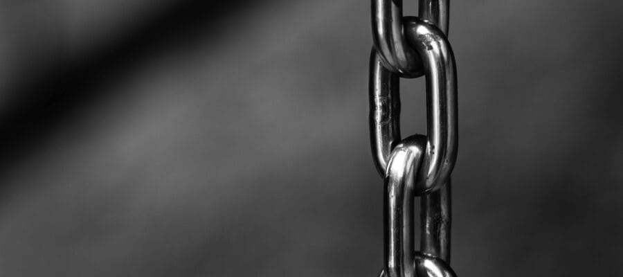 Grayscale Photography of Chain